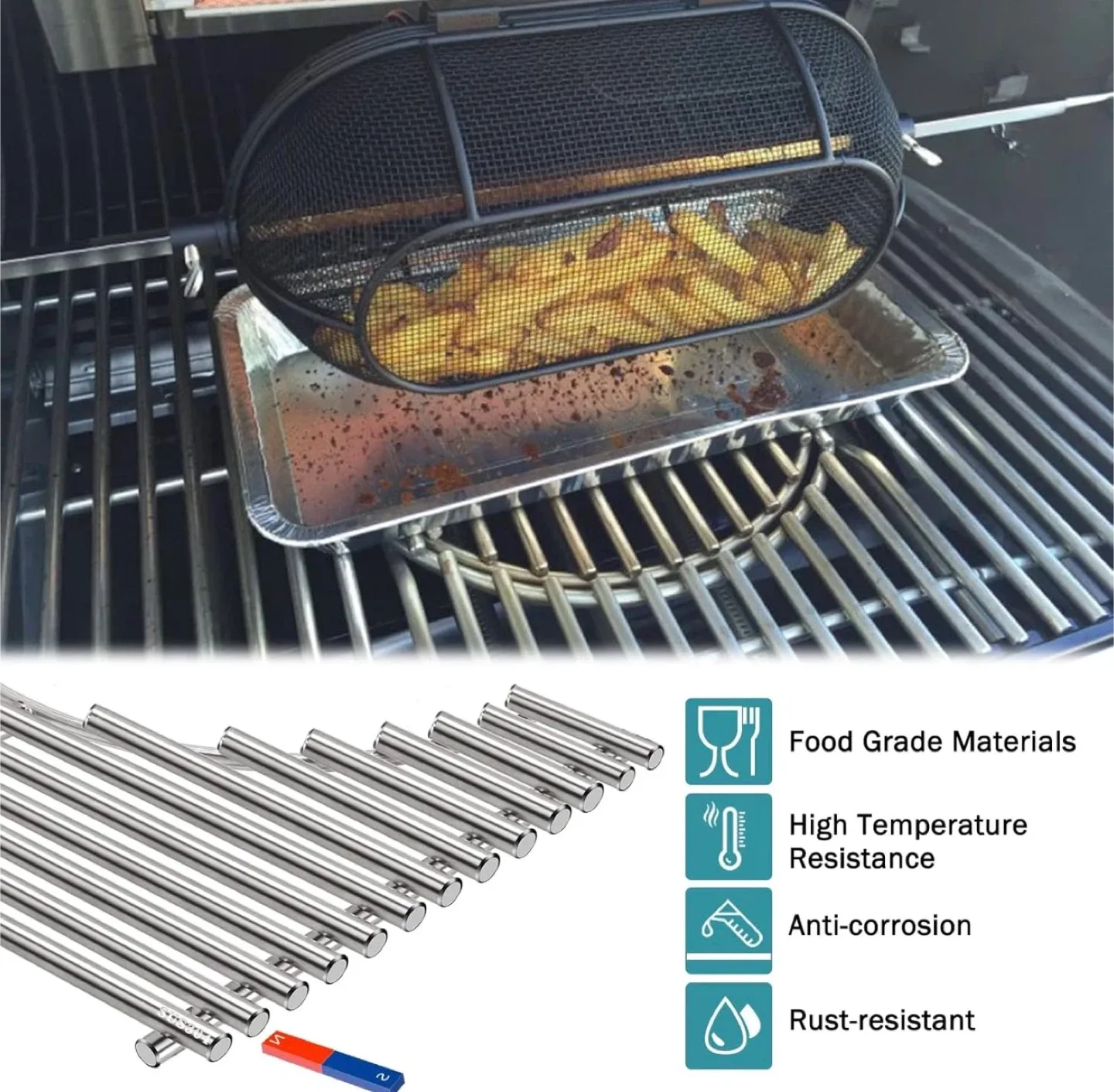 NEW SS Grill Grates for Weber Spirit/Genesis Models image indicator(6)