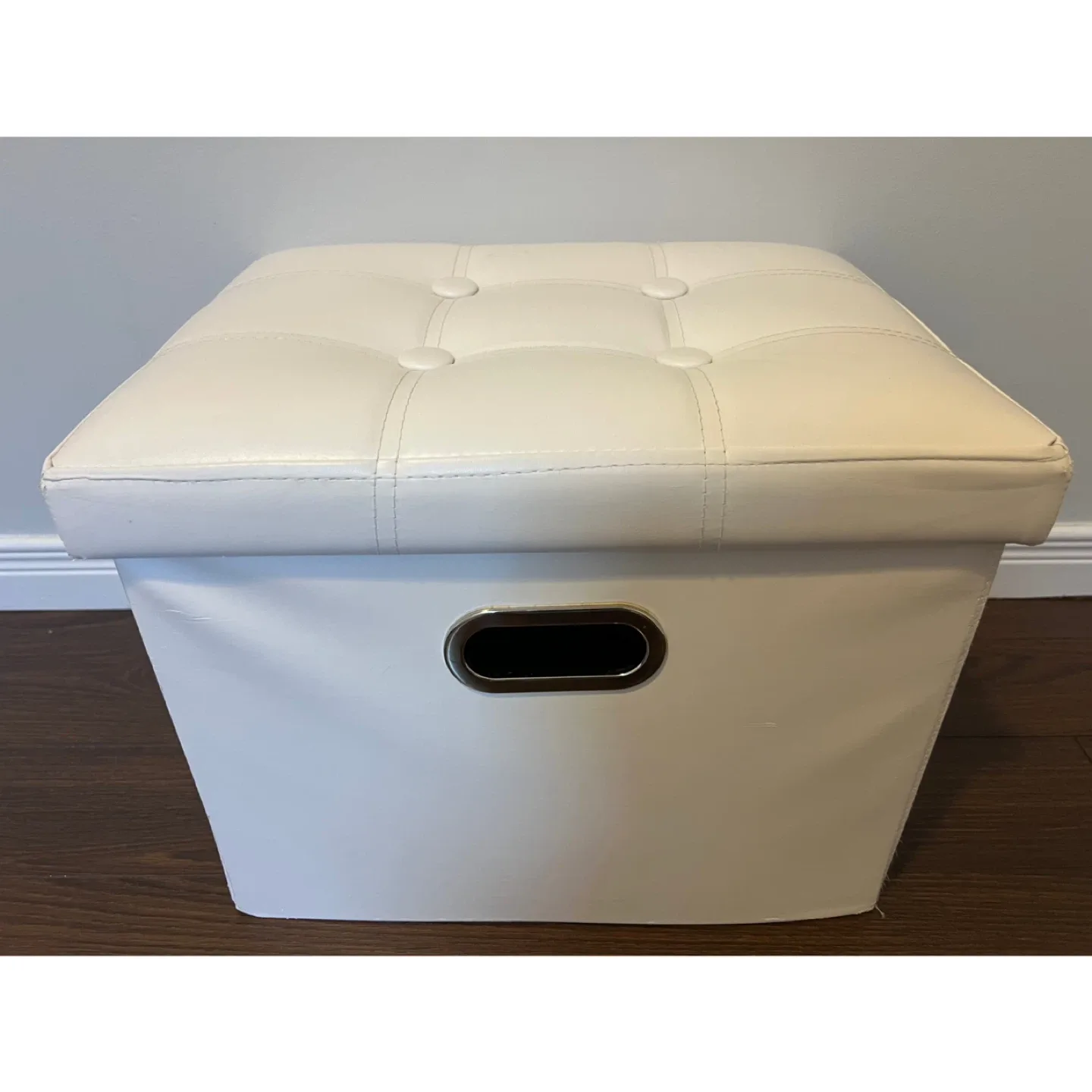 White Storage Ottoman