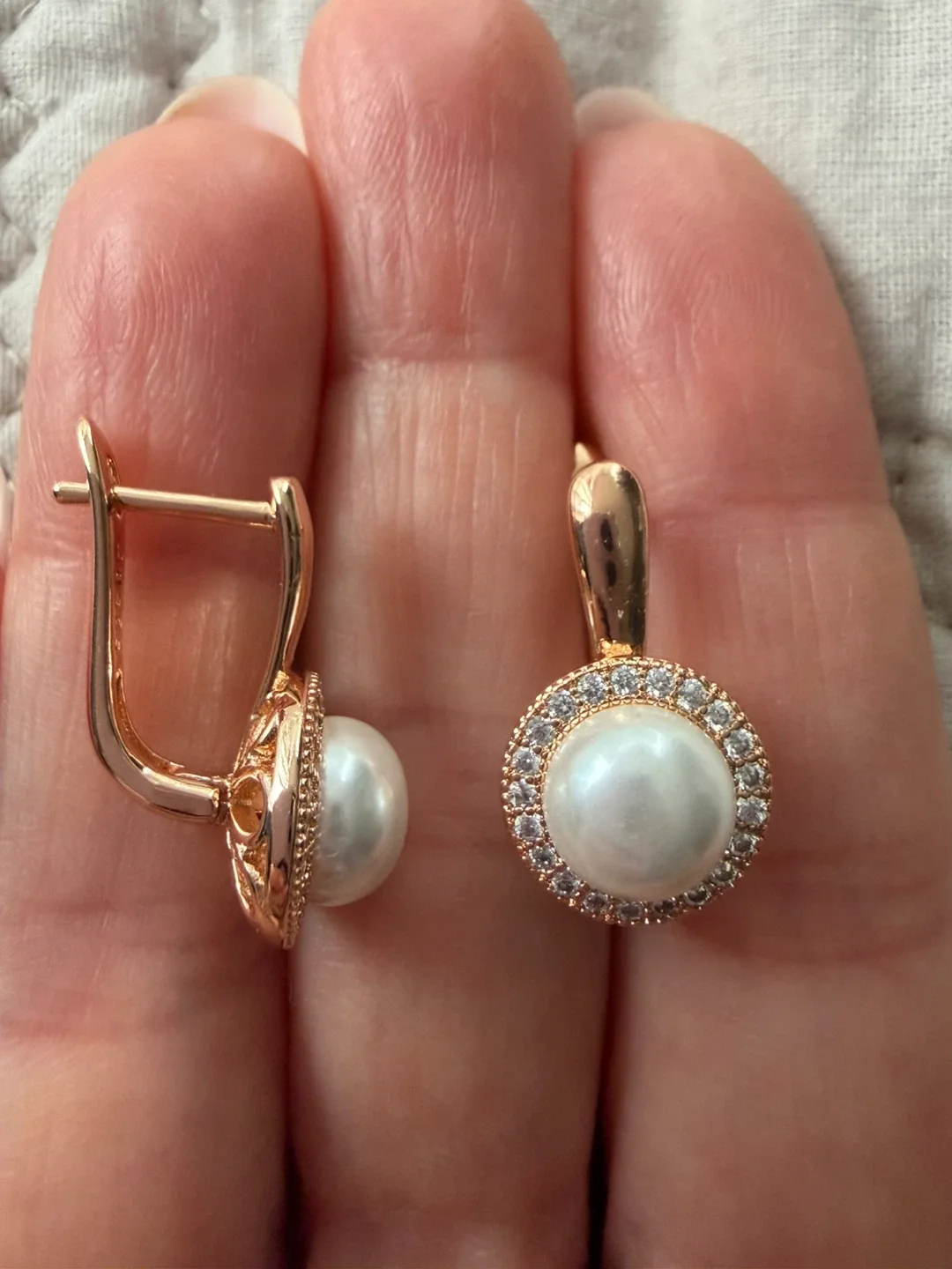 14k pearl earrings