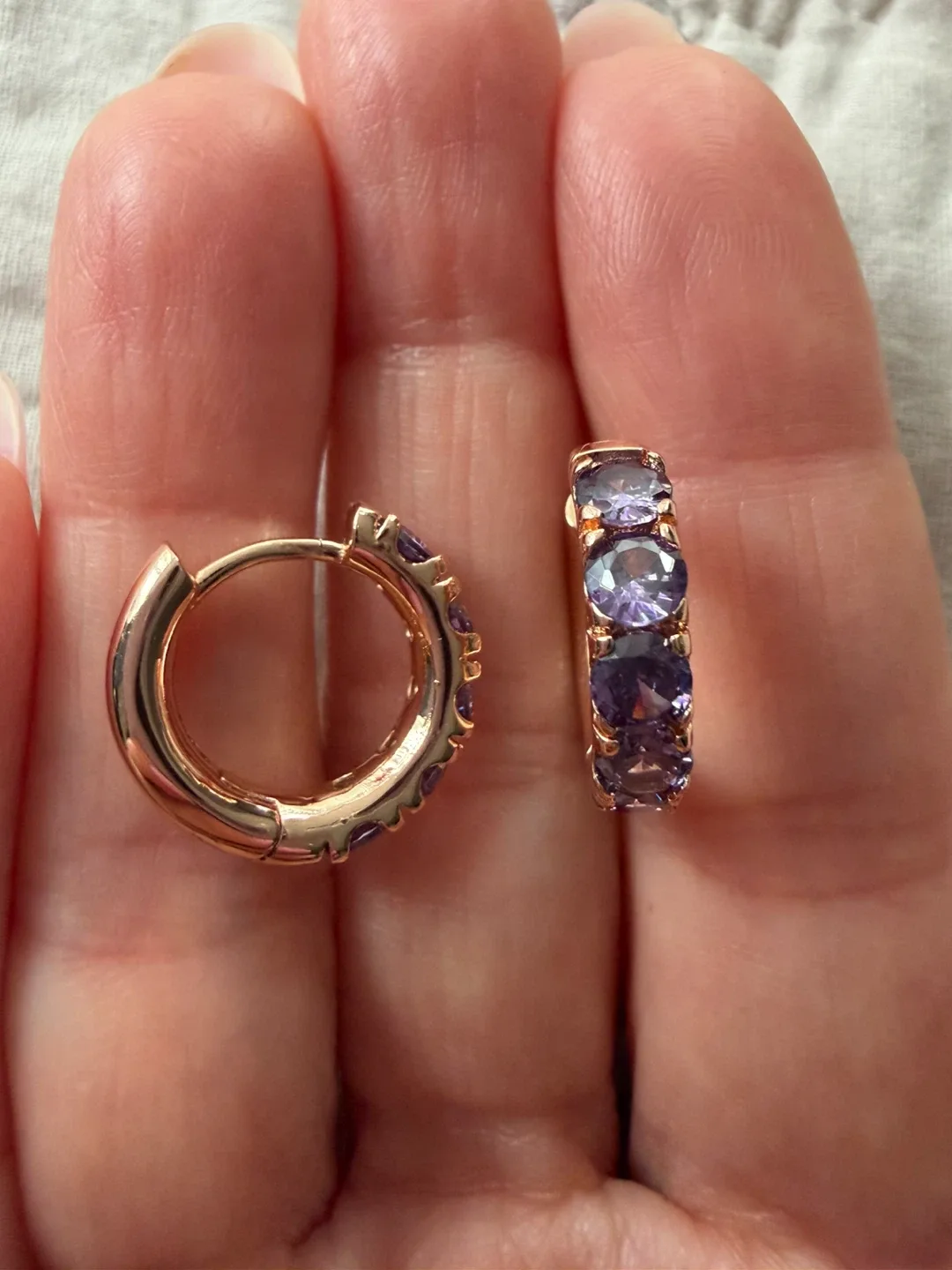 14k amethyst earrings