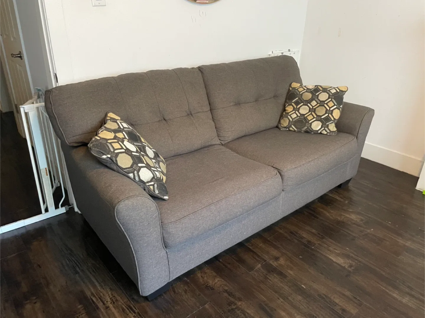 Grey Loveseat Sofa - Great Condition