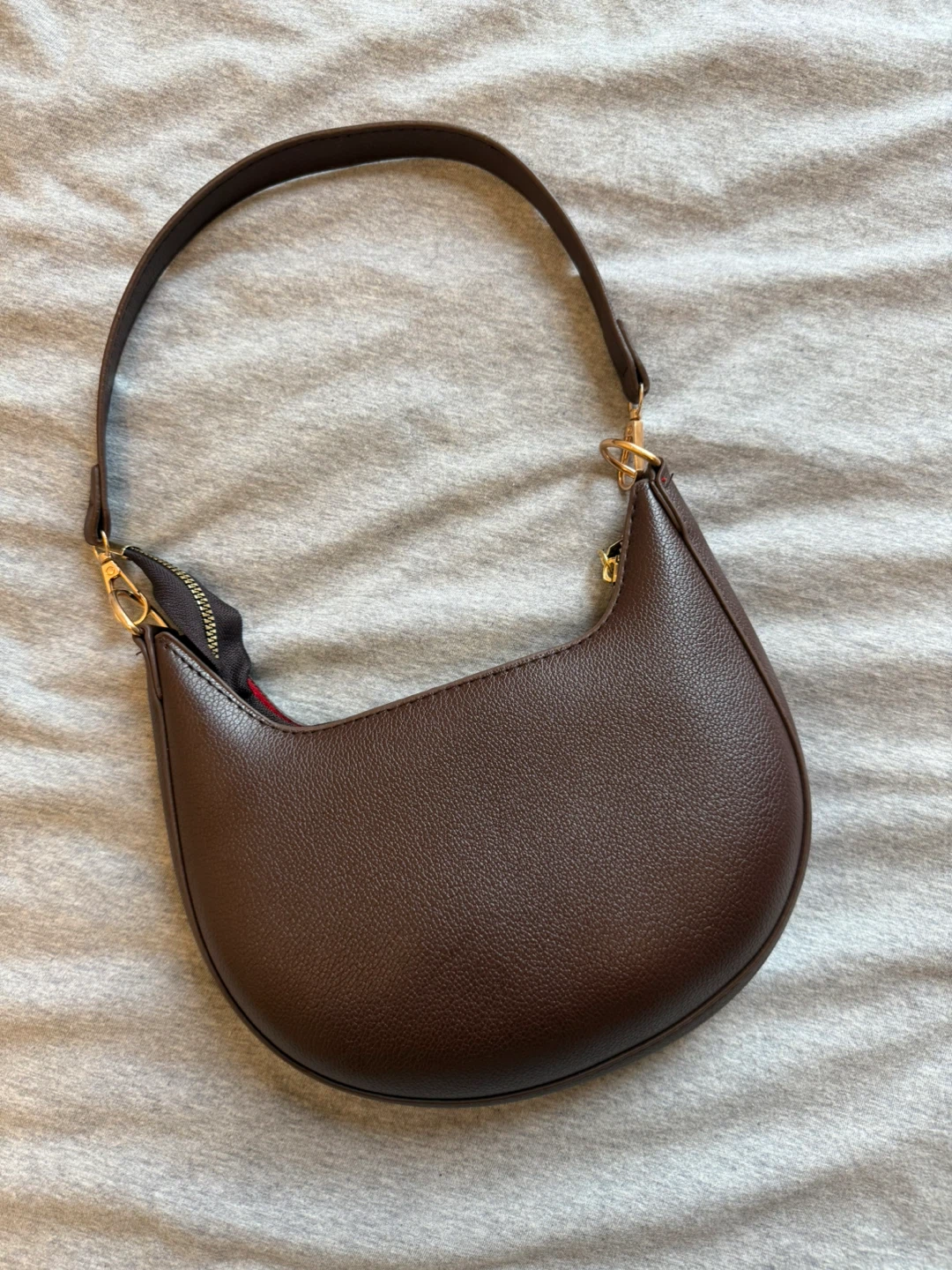 Brown Half Moon Bag