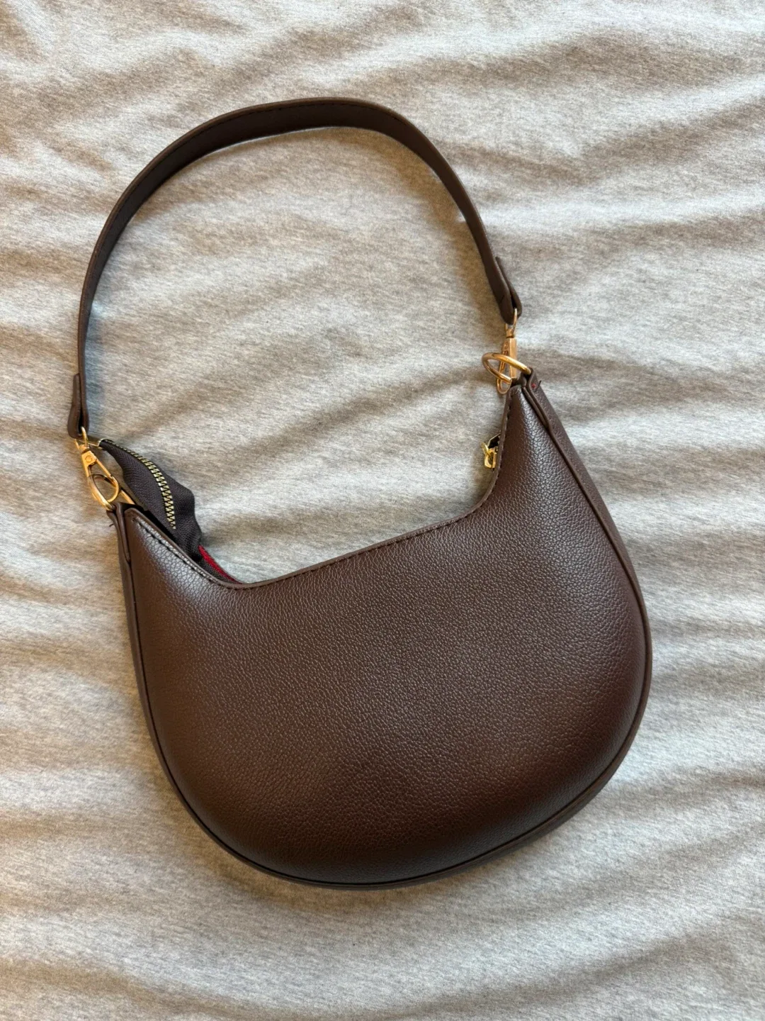 Brown Half Moon Bag