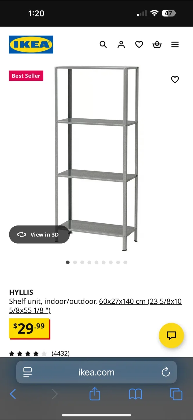 2 For 1 Ikea hyllis storage book utility plant shelf