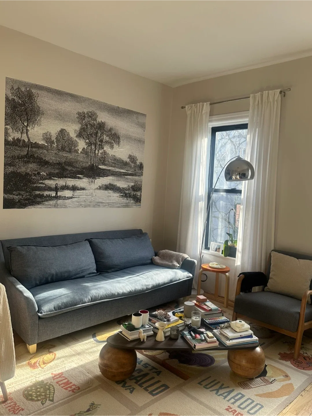 West Elm Sleeper Sofa - Blue