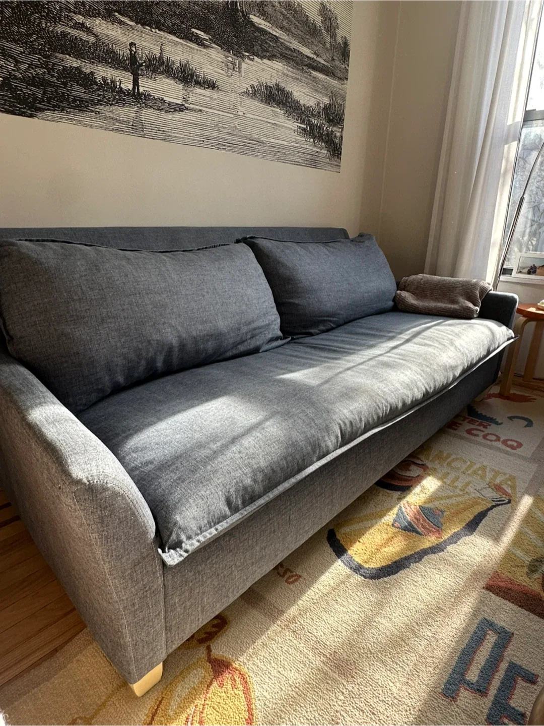 West Elm Sleeper Sofa - Blue image indicator(2)