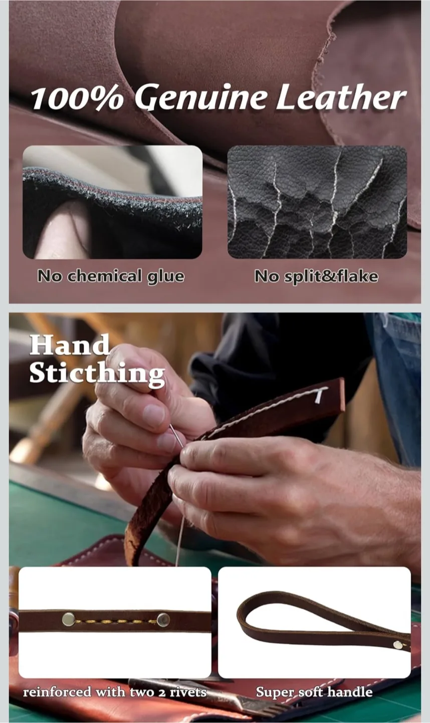 LWBG Leather Dog Leash - 6ft Brown image indicator(3)