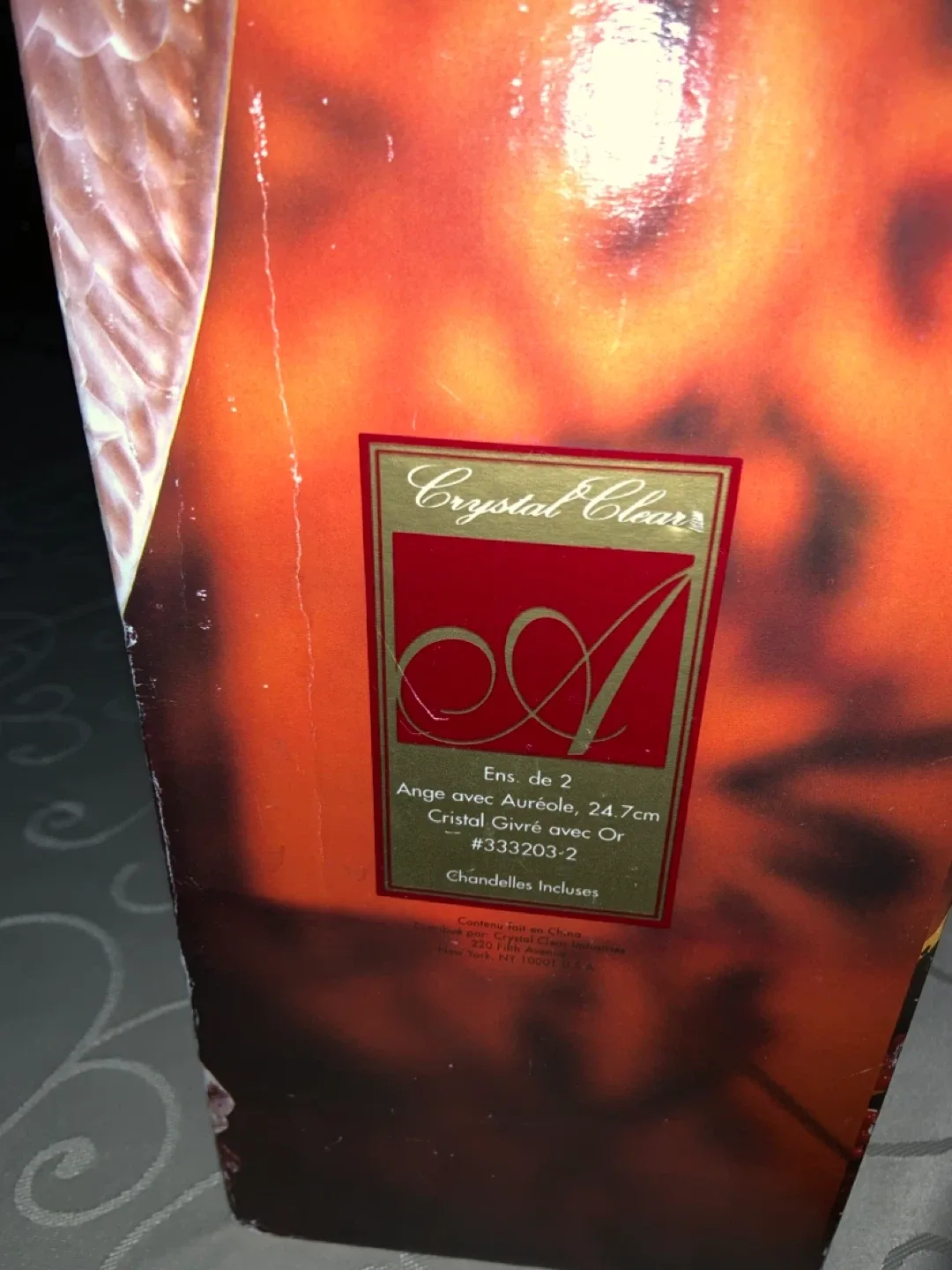 Candle holders ….Crystal Clear Angel with Halo, Set of 2 image indicator(3)