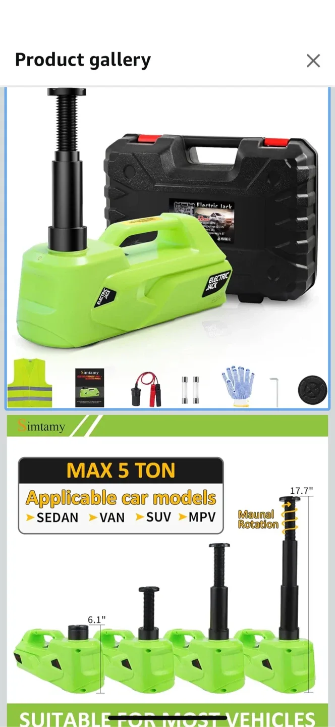 Simtamy Electric Car Jack Mobile Repair Kit