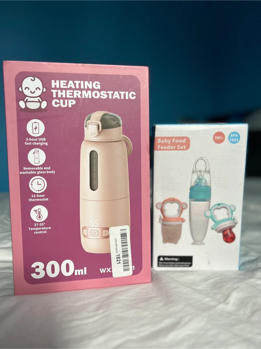 New Heating Thermostatic Cup & Baby Food Feeder Set
