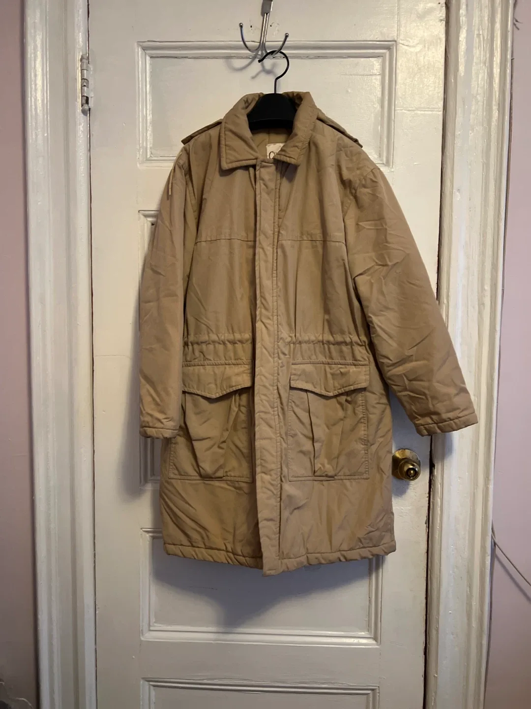 Clipper Mist Londontown Corp. Beige Coat - Size M