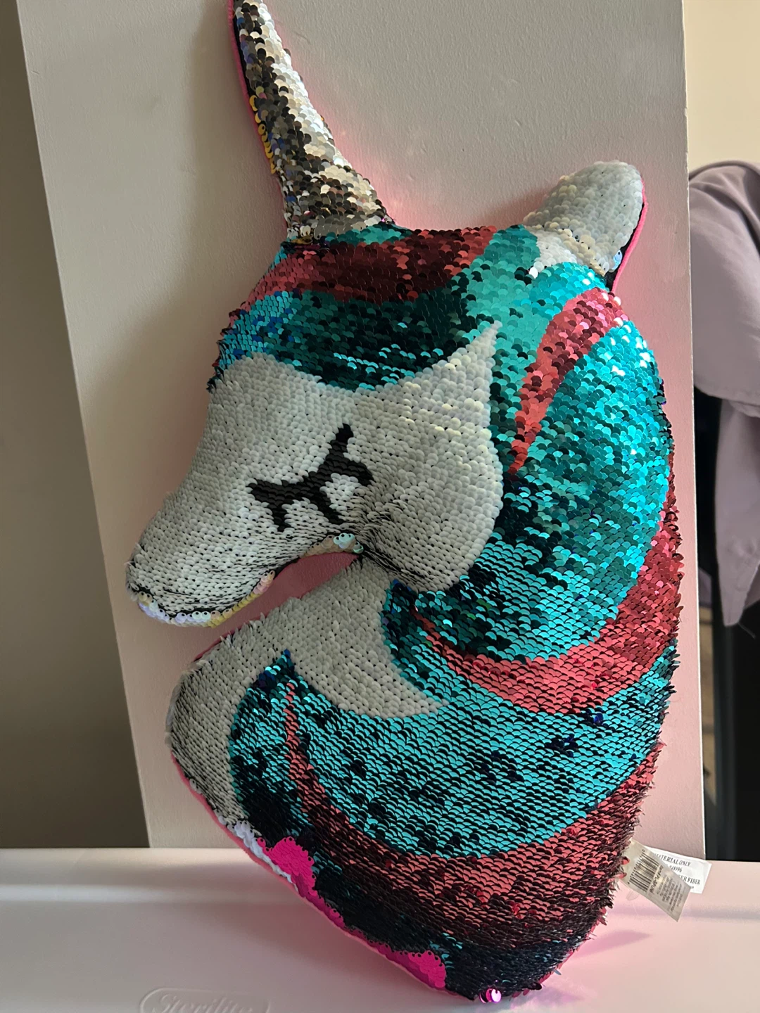 Sequin Unicorn Pillow - photo 3