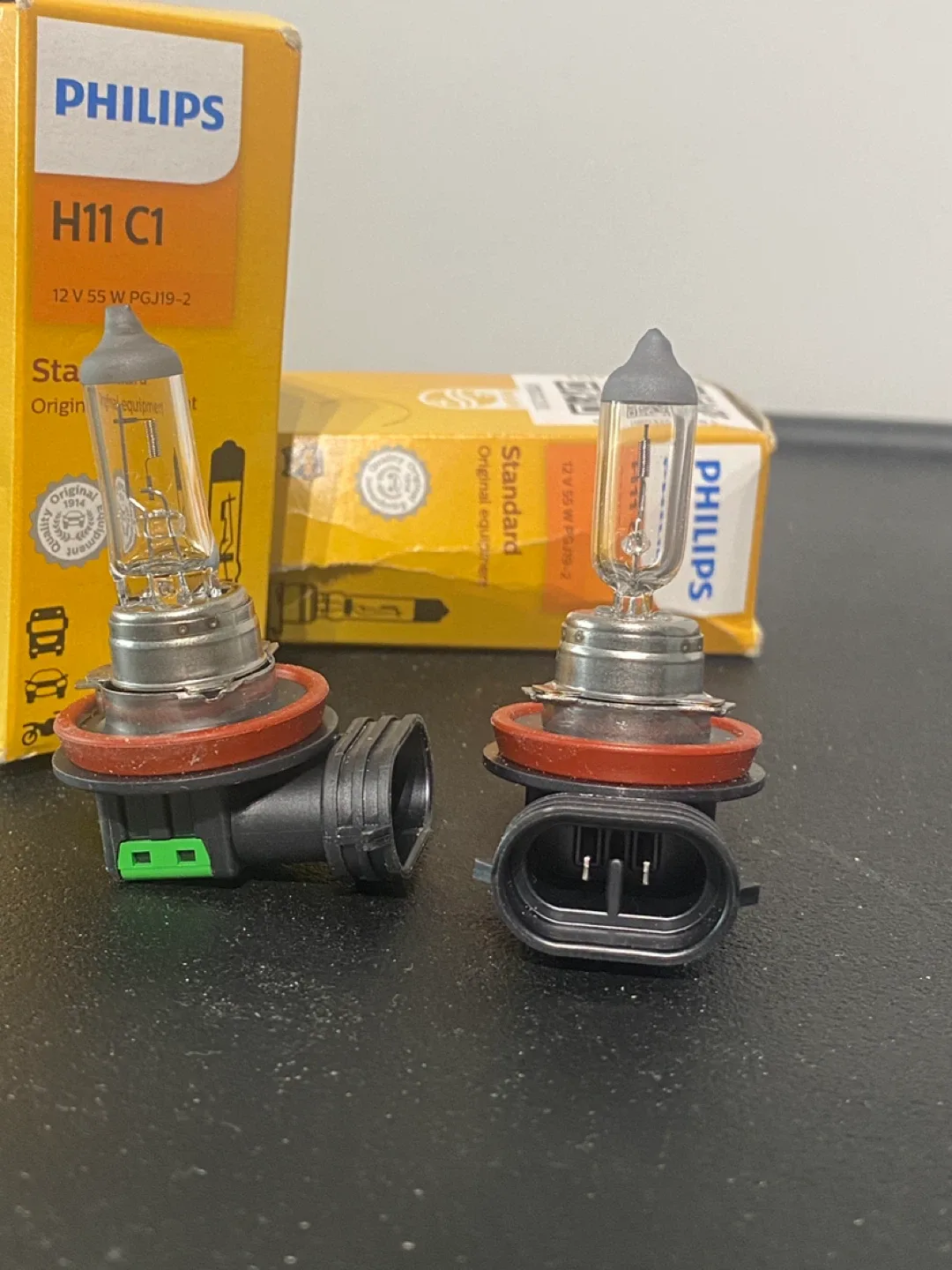 Set of 2 Philips H11 C1 Standard Halogen Bulbs - New! image indicator(5)