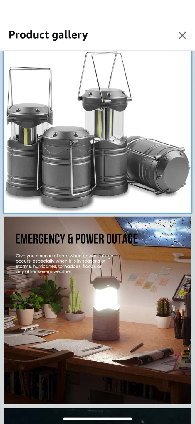Collapsible LED Camping Lantern - 360° Lighting