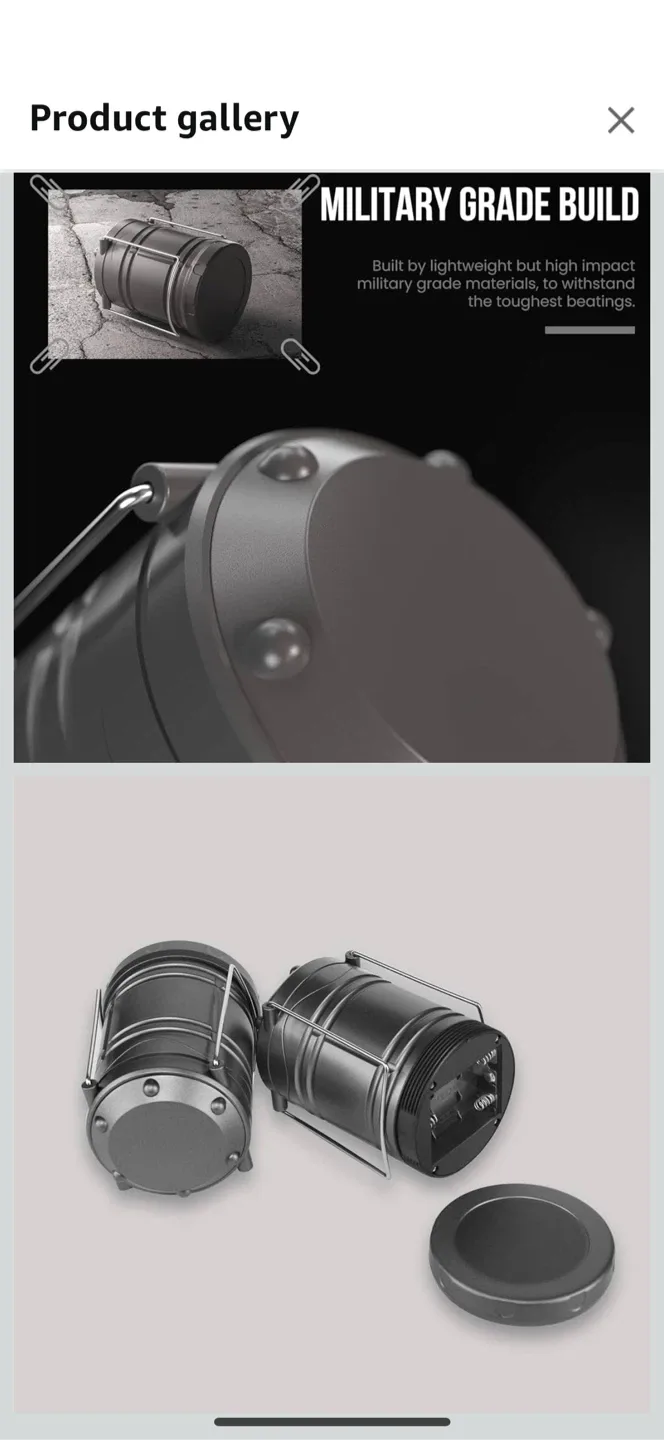 Collapsible LED Camping Lantern - 360° Lighting image indicator(4)