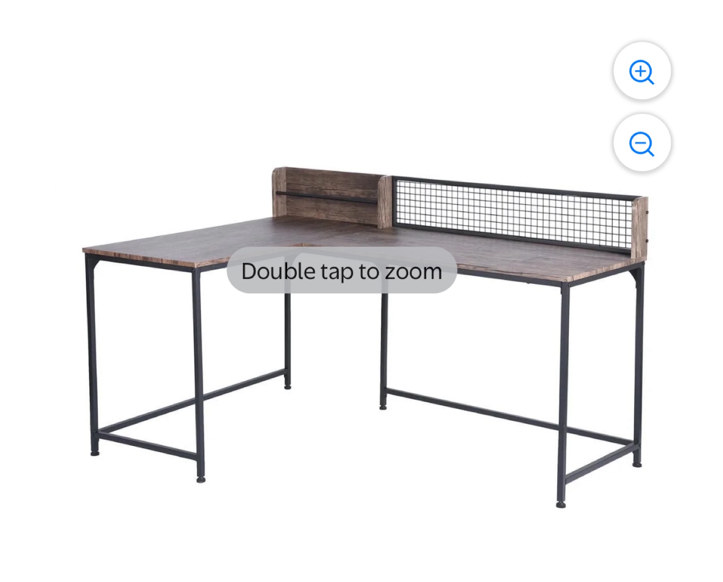 L-Shaped Corner Desk with Metal Frame - photo 4