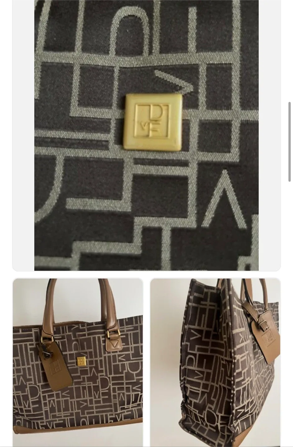 DVF Tote Bag diane von furstenberg, designer travel bag