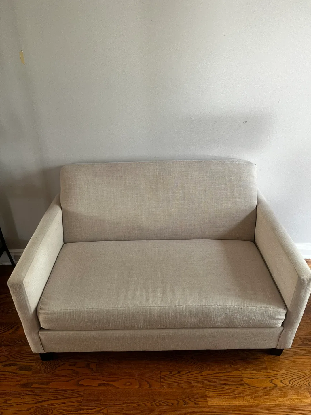 Beige Loveseat Pull-Out Sofa Bed