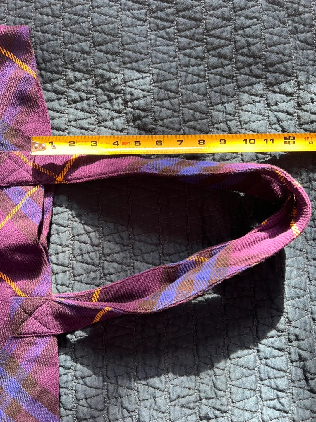 Burberry Purple Plaid Tote Bag image indicator(3)