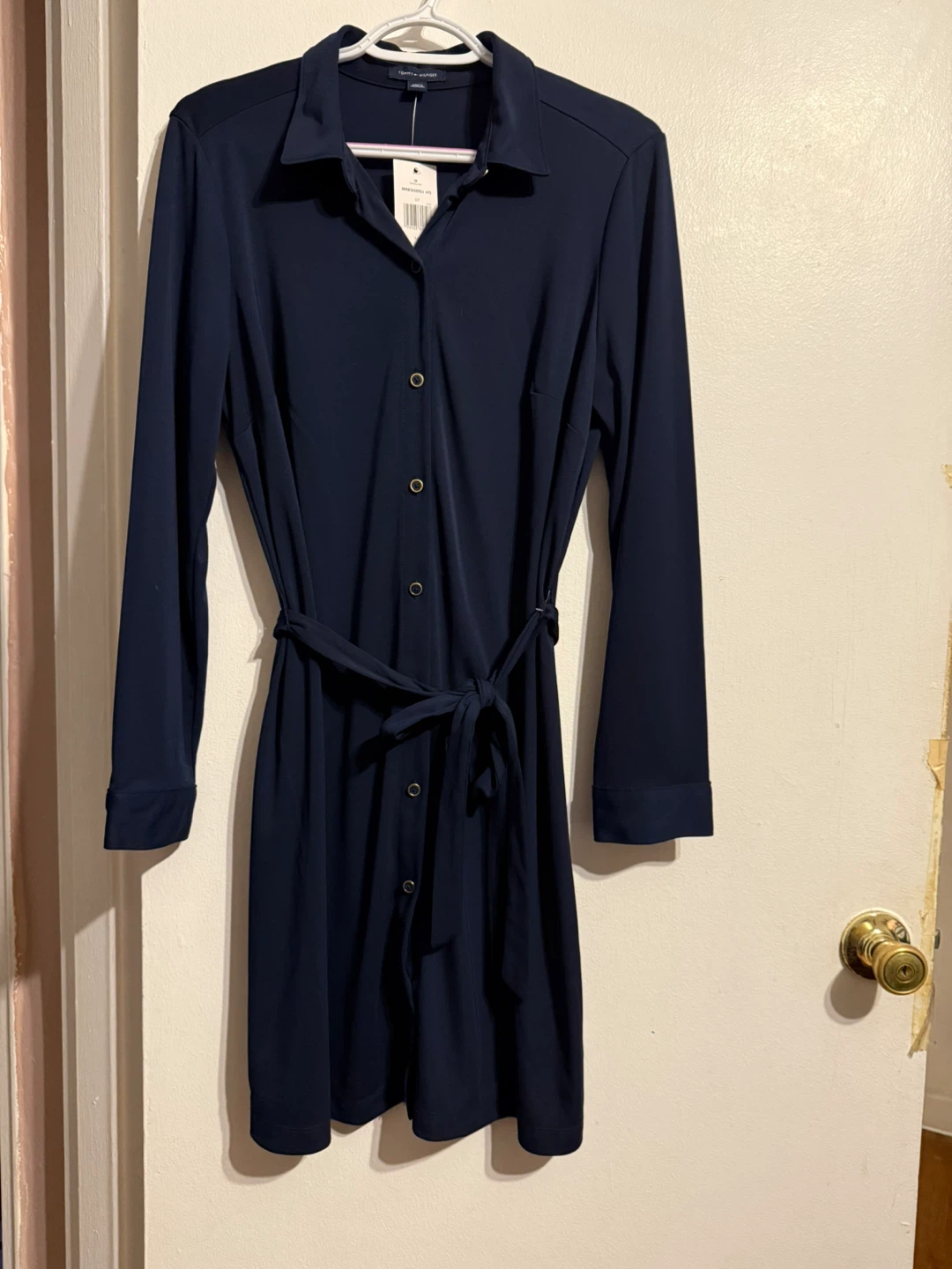 Tommy Hilfiger Navy Blue Shirt Dress - Size L/G