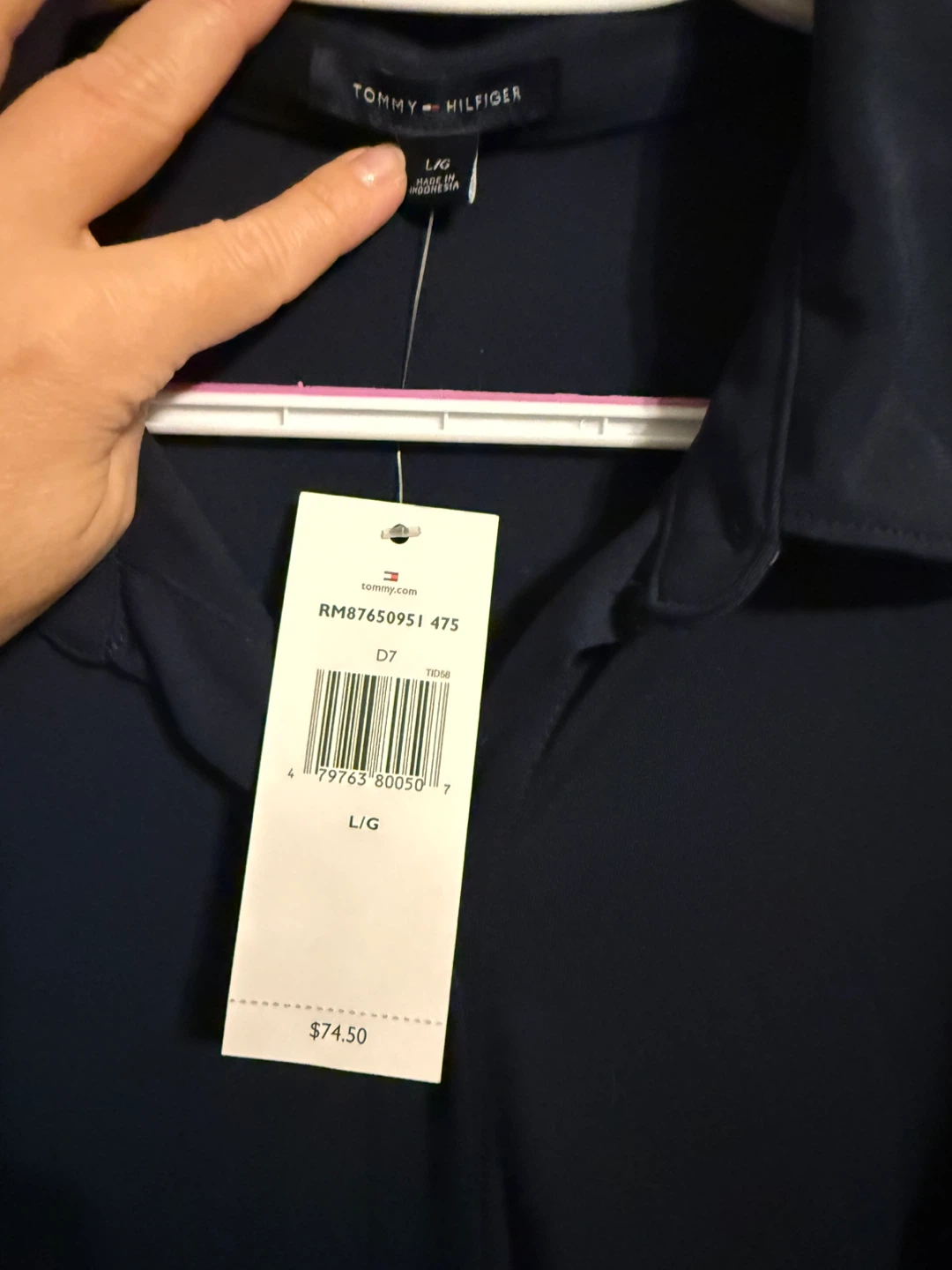 Tommy Hilfiger Navy Blue Shirt Dress - Size L/G - photo 4