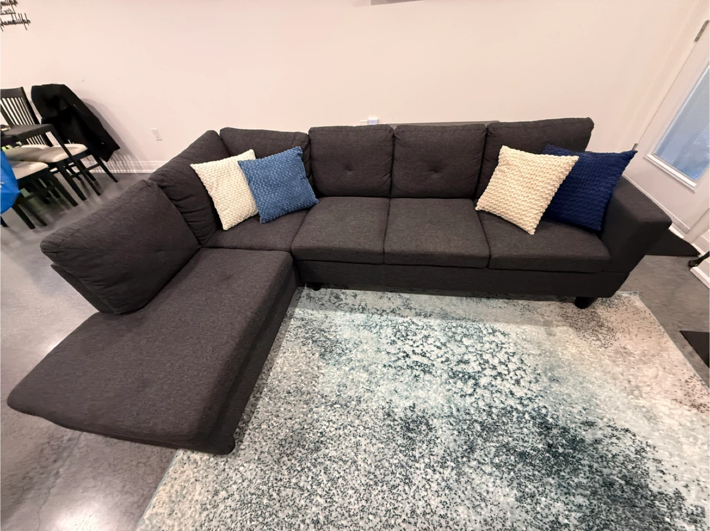 Dark Grey Sectional Sofa - photo 2