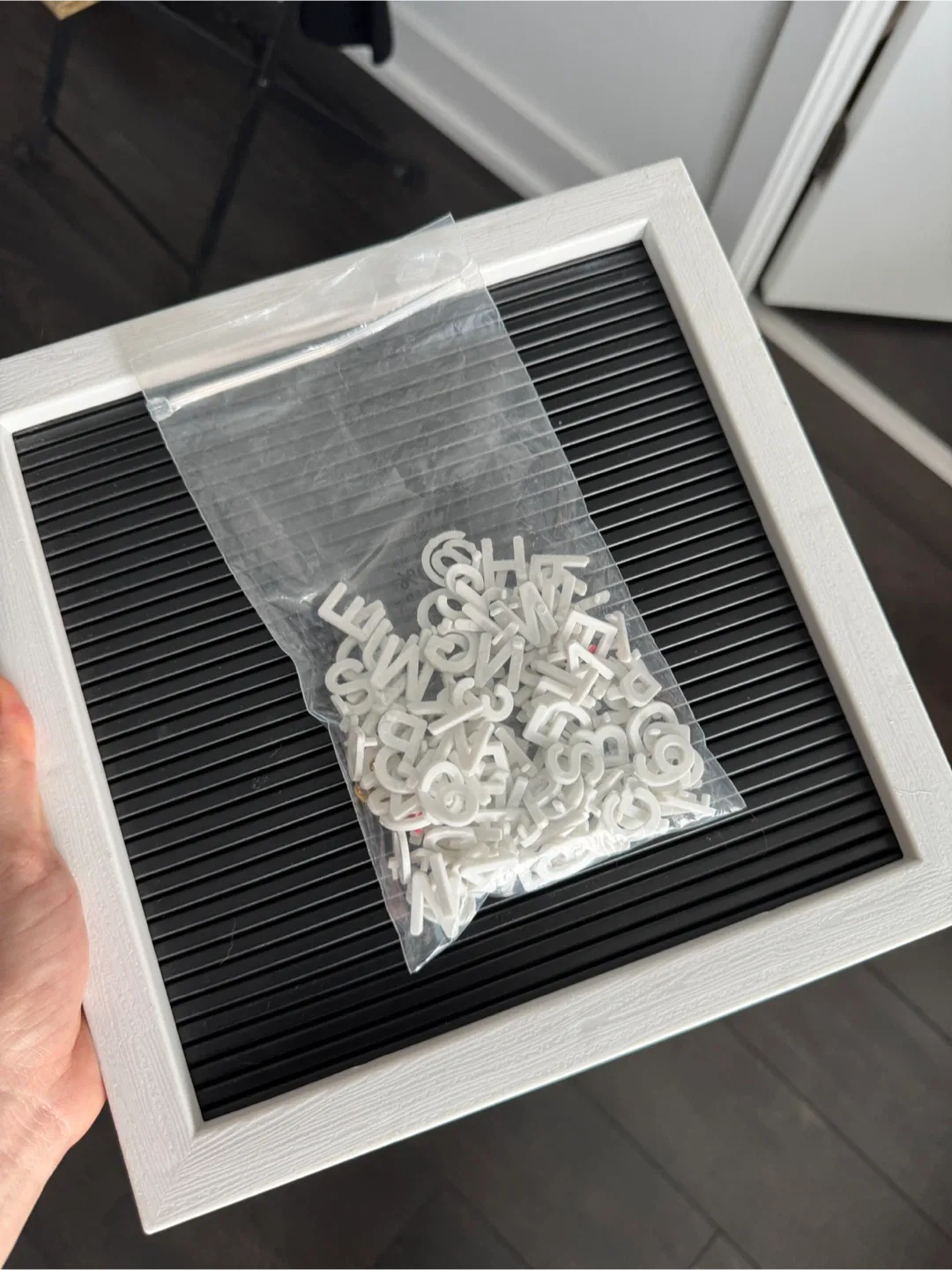 Letter Board with White Letters