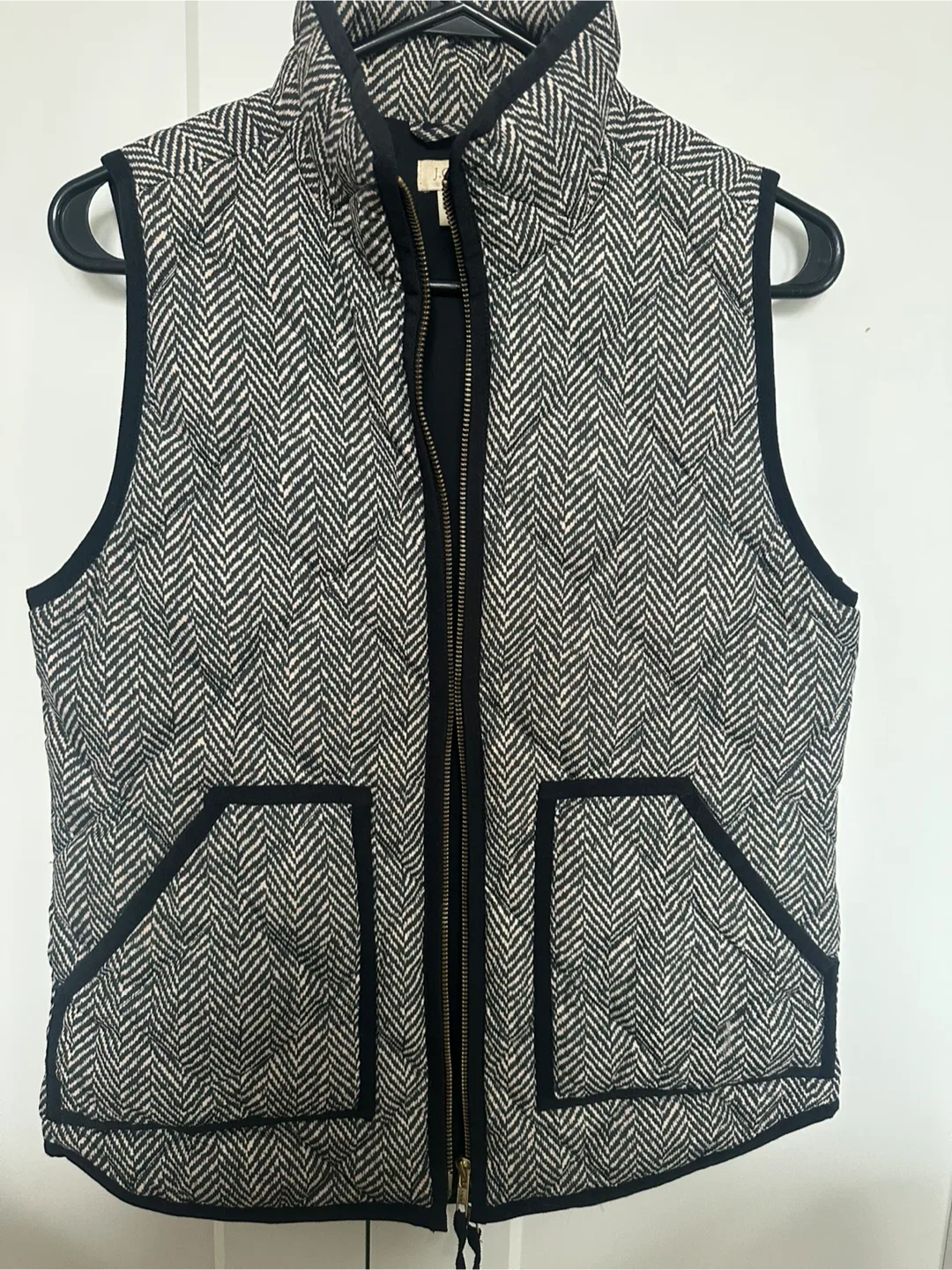 J.Crew Herringbone Puffer Vest - XS