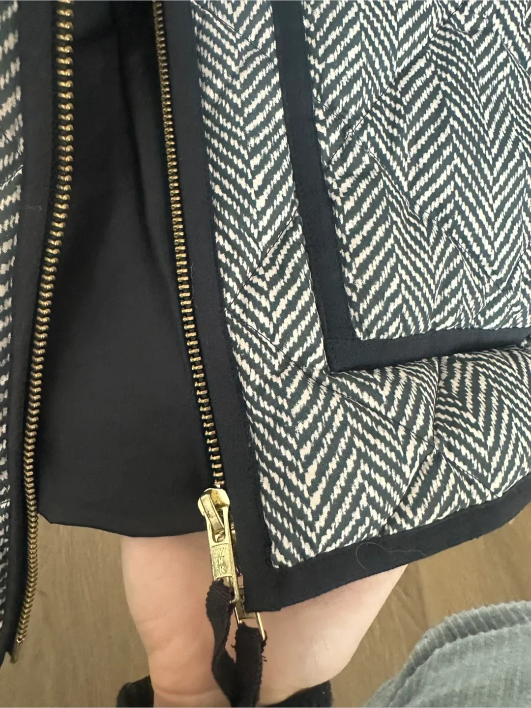 J.Crew Herringbone Puffer Vest - XS image indicator(2)