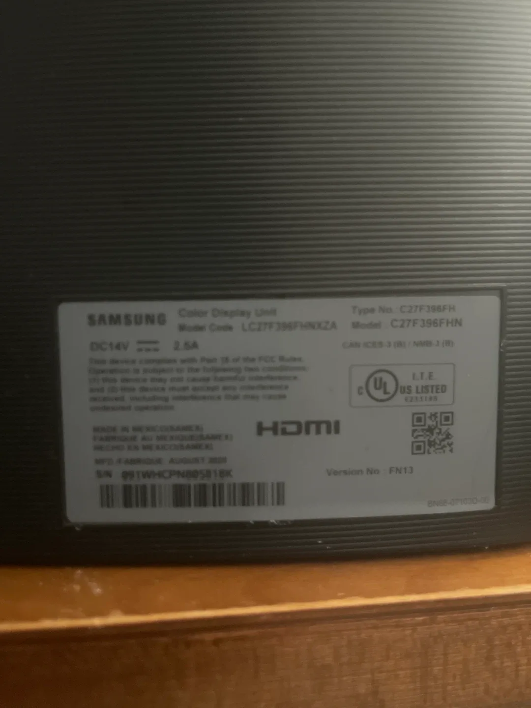 FREECYCLE Samsung 27" Curved Monitor (Damaged Panel) image indicator(2)