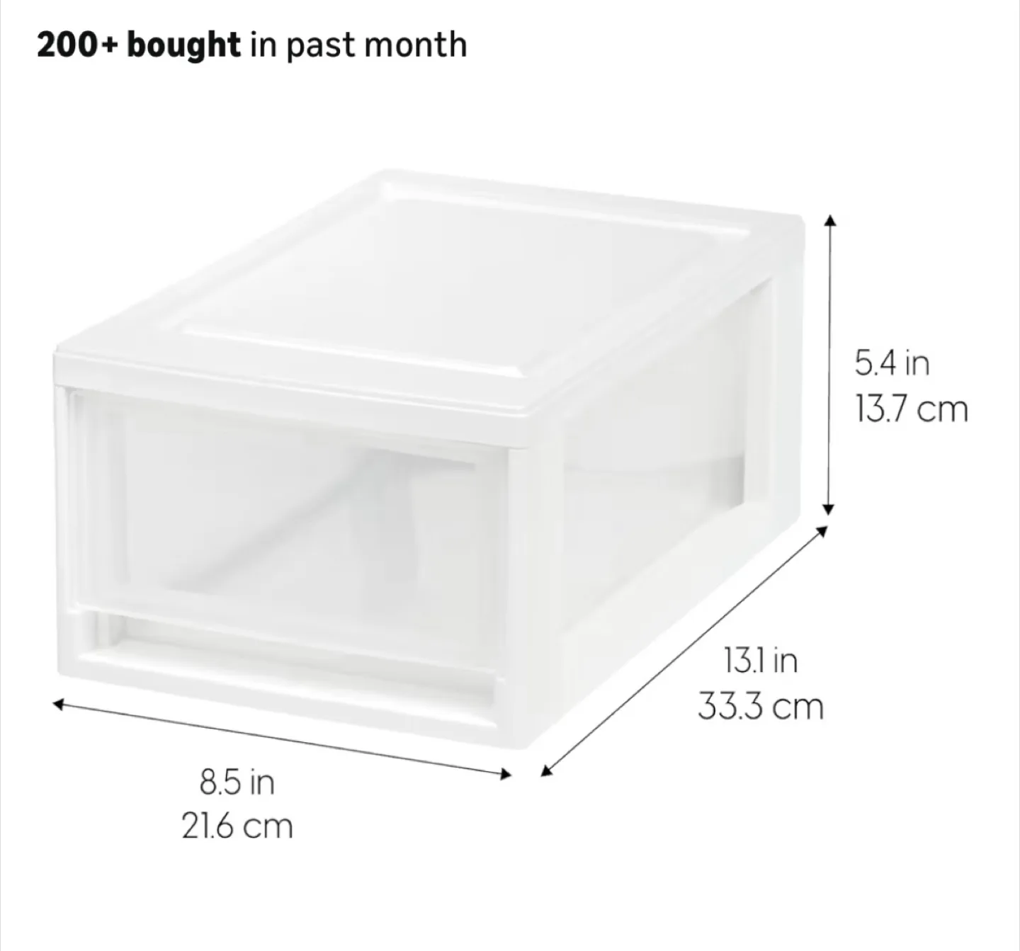 HD Clear Stackable Storage Drawer - 6 Quart