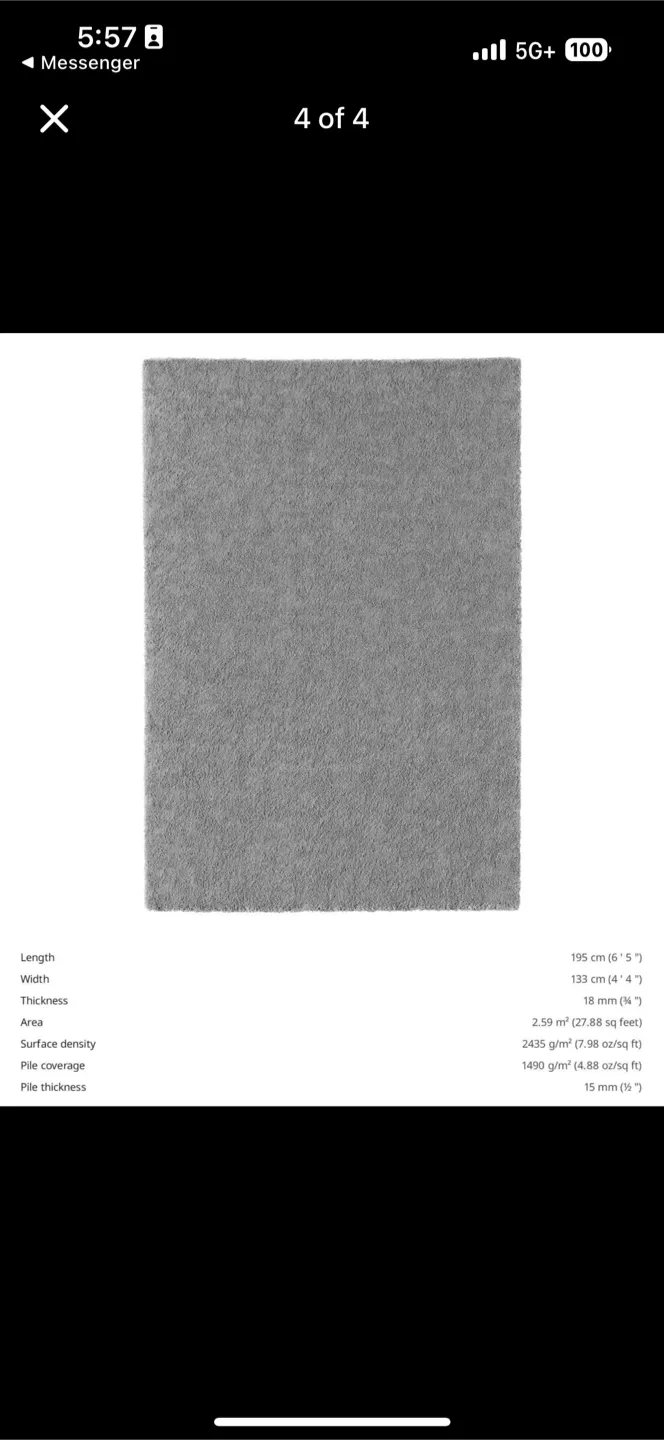 IKEA STOENSE Rug - 195x133 cm image indicator(4)