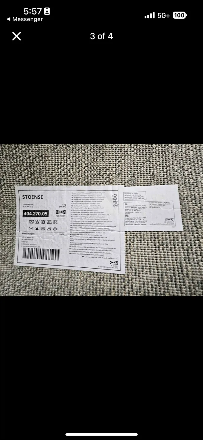 IKEA STOENSE Rug - 195x133 cm image indicator(3)