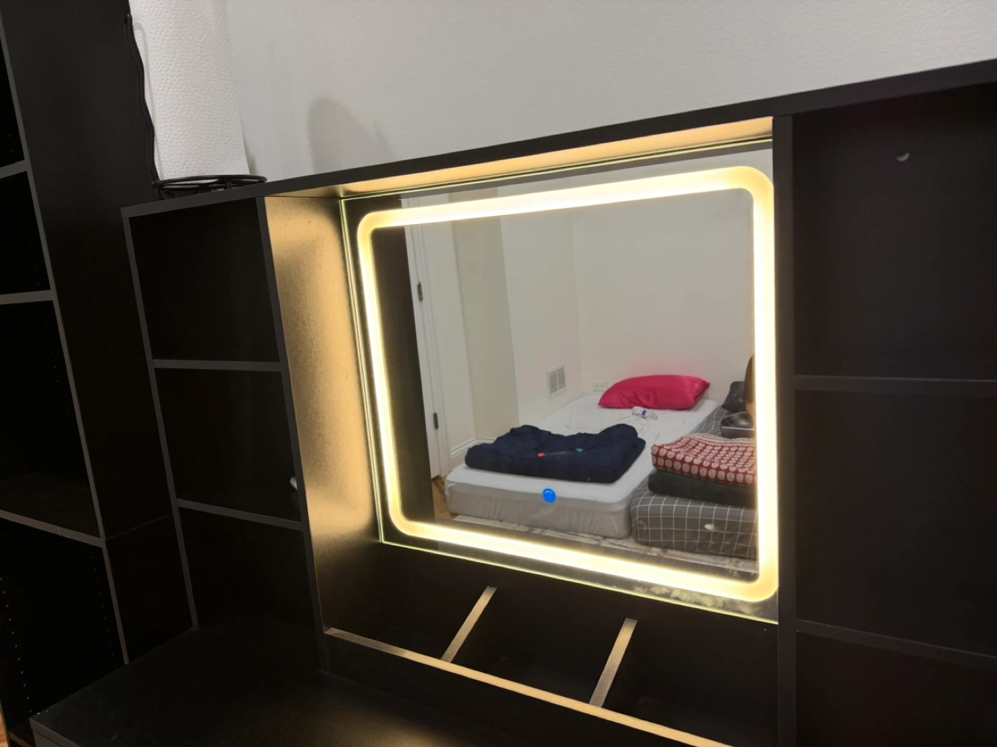 Vanity Desk with Lighted Mirror
