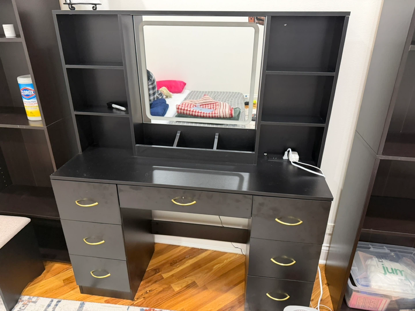 Vanity Desk with Lighted Mirror - photo 4