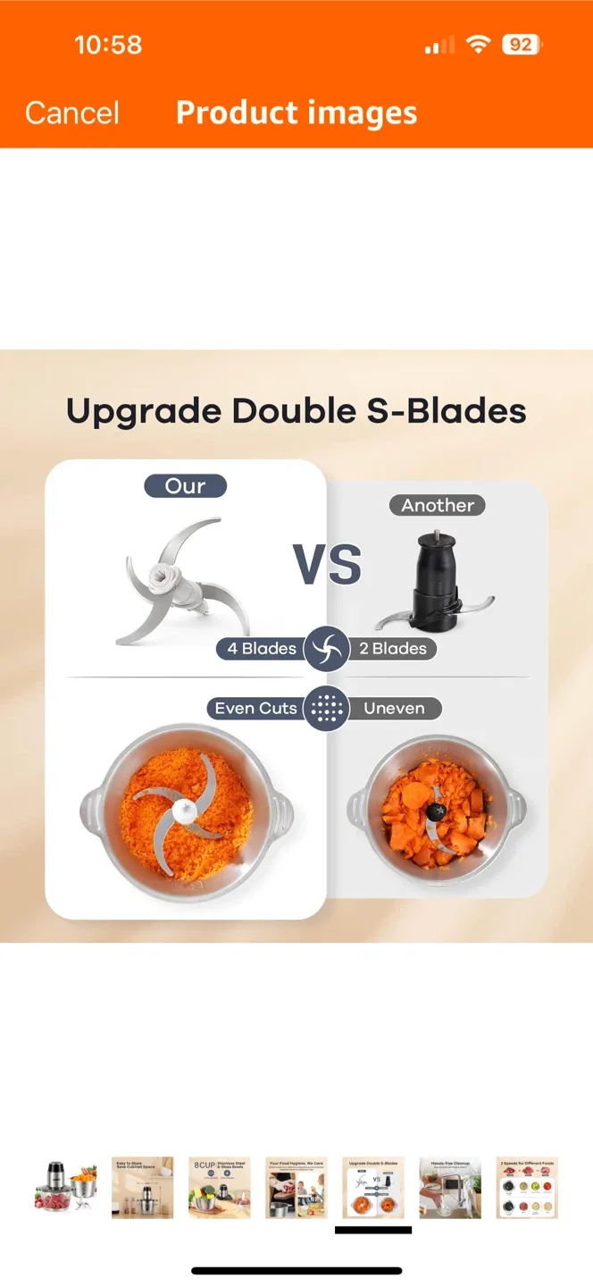 Ganiza 8-Cup Food Processor image indicator(5)