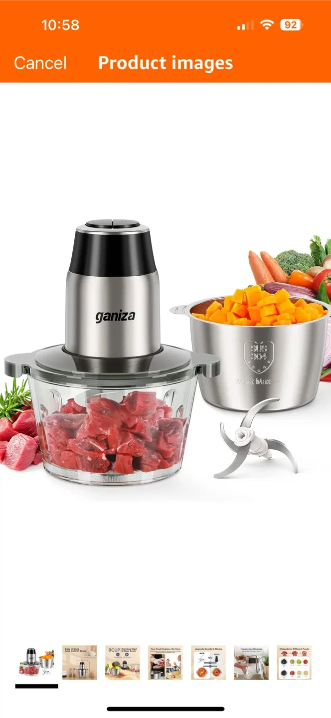Ganiza 8-Cup Food Processor