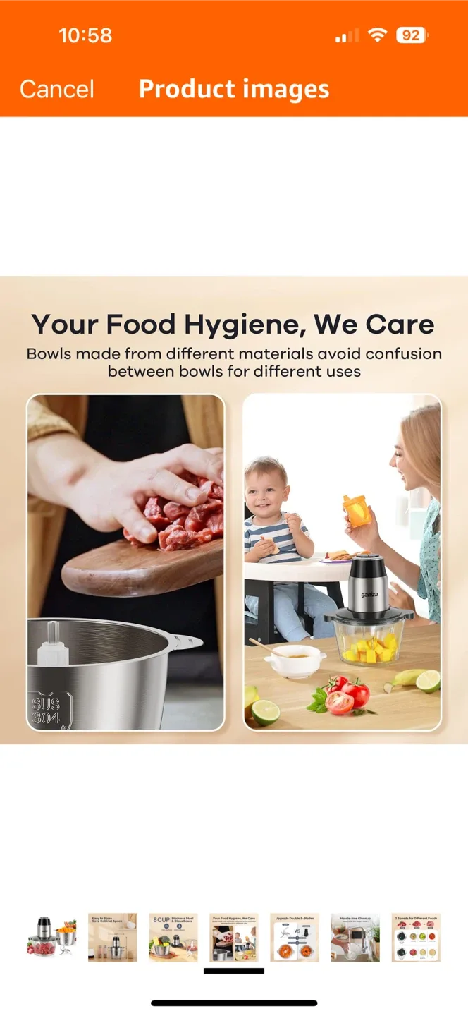 Ganiza 8-Cup Food Processor image indicator(4)