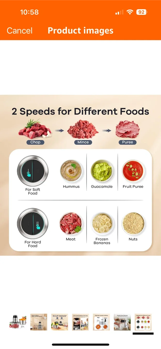 Ganiza 8-Cup Food Processor image indicator(7)