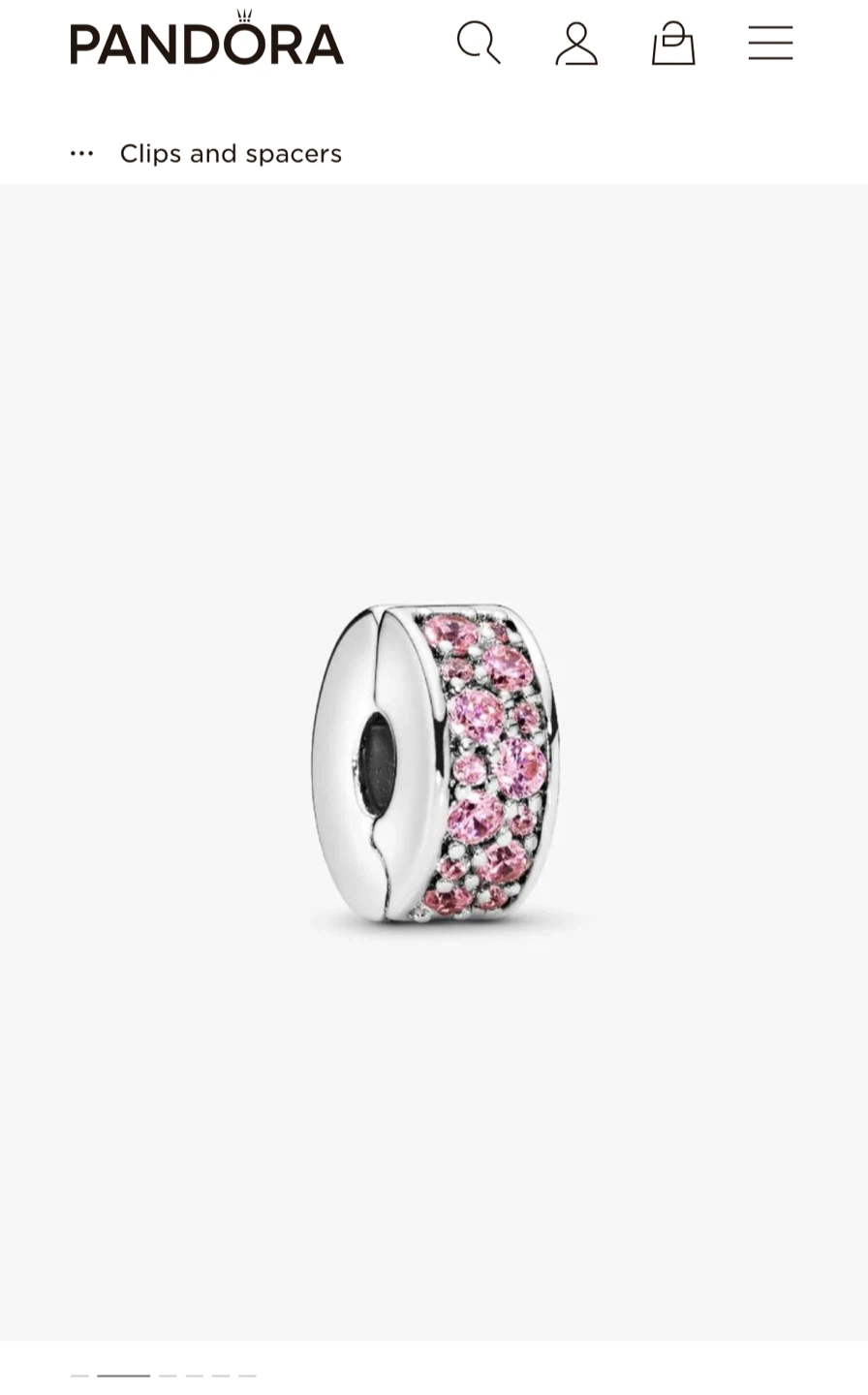 Pandora Bangle & Pink Pave Clip Charm - photo 3