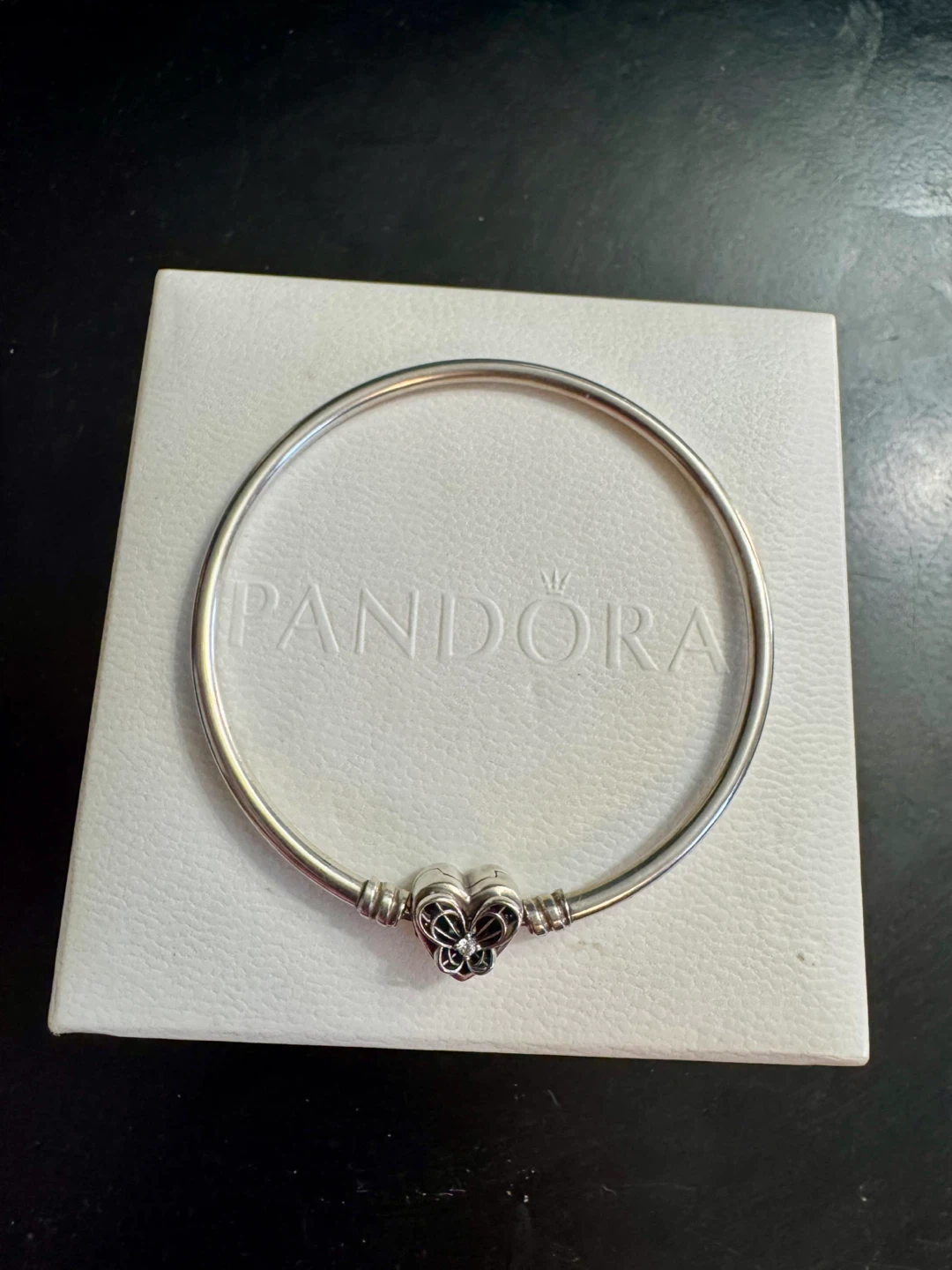 Pandora Bangle & Pink Pave Clip Charm - photo 4
