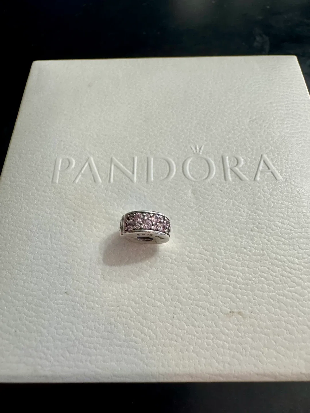 Pandora Bangle & Pink Pave Clip Charm image indicator(5)