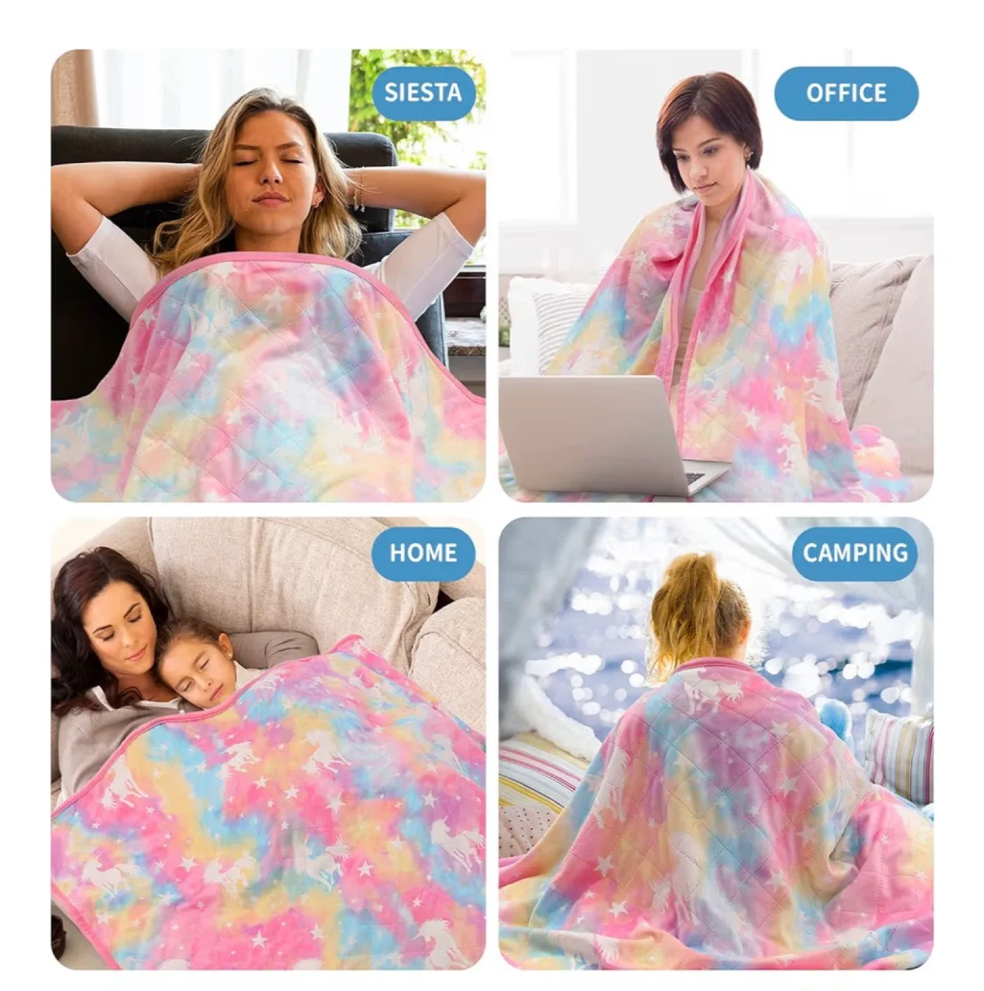 New Unicorn Glow in the Dark Blanket 50x60 image indicator(5)