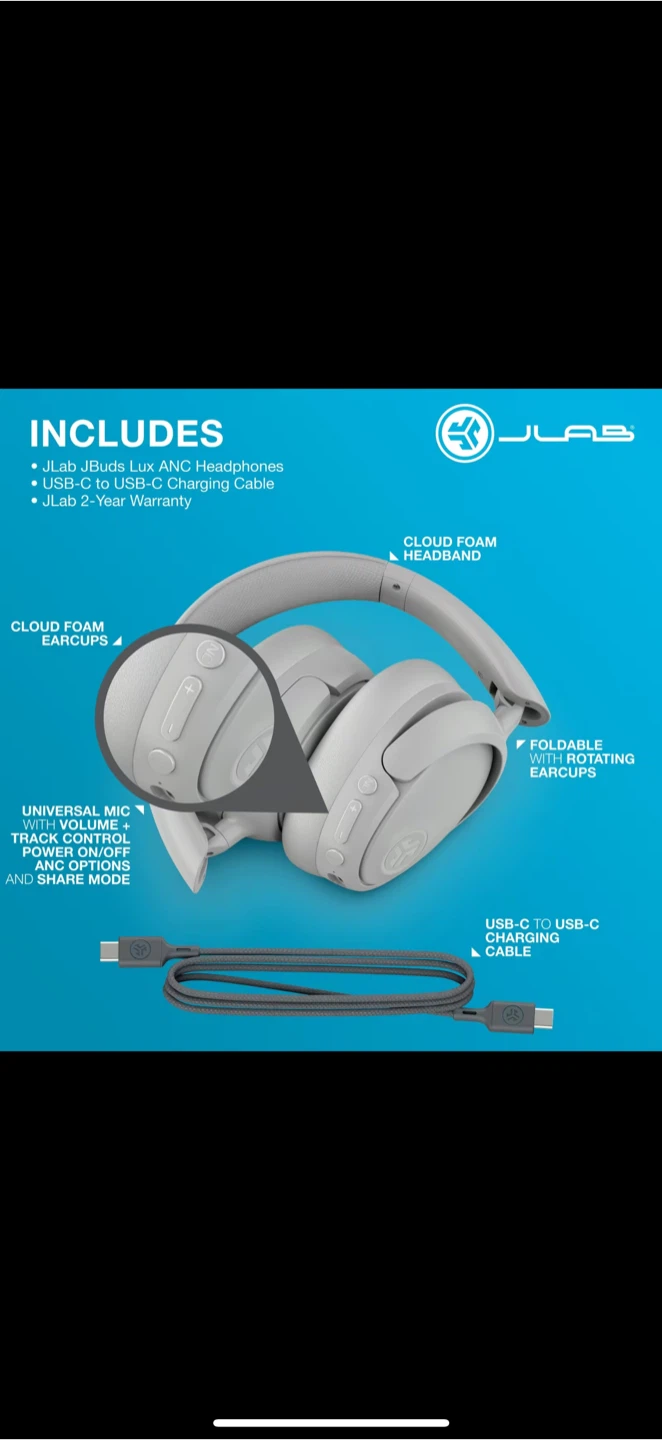 JLab JBudd Lux ANC Headphones & JBudd Mini Earbuds - photo 2