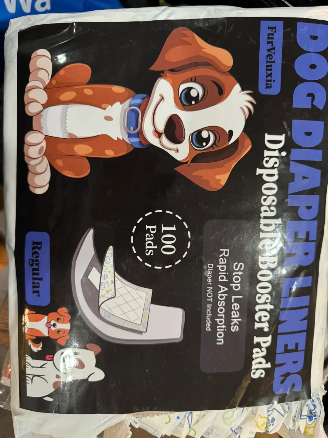 FurVeluxia Dog Diaper Liners - 100 Pads