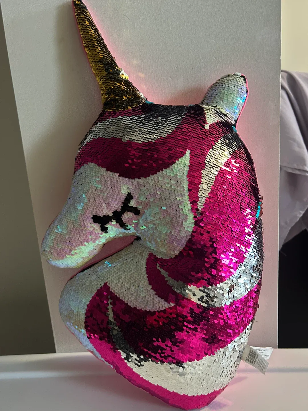 Sequin Unicorn Pillow