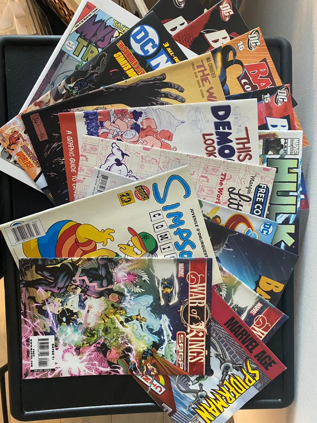 Mixed Lot of Comic Books - Marvel, DC, Simpsons