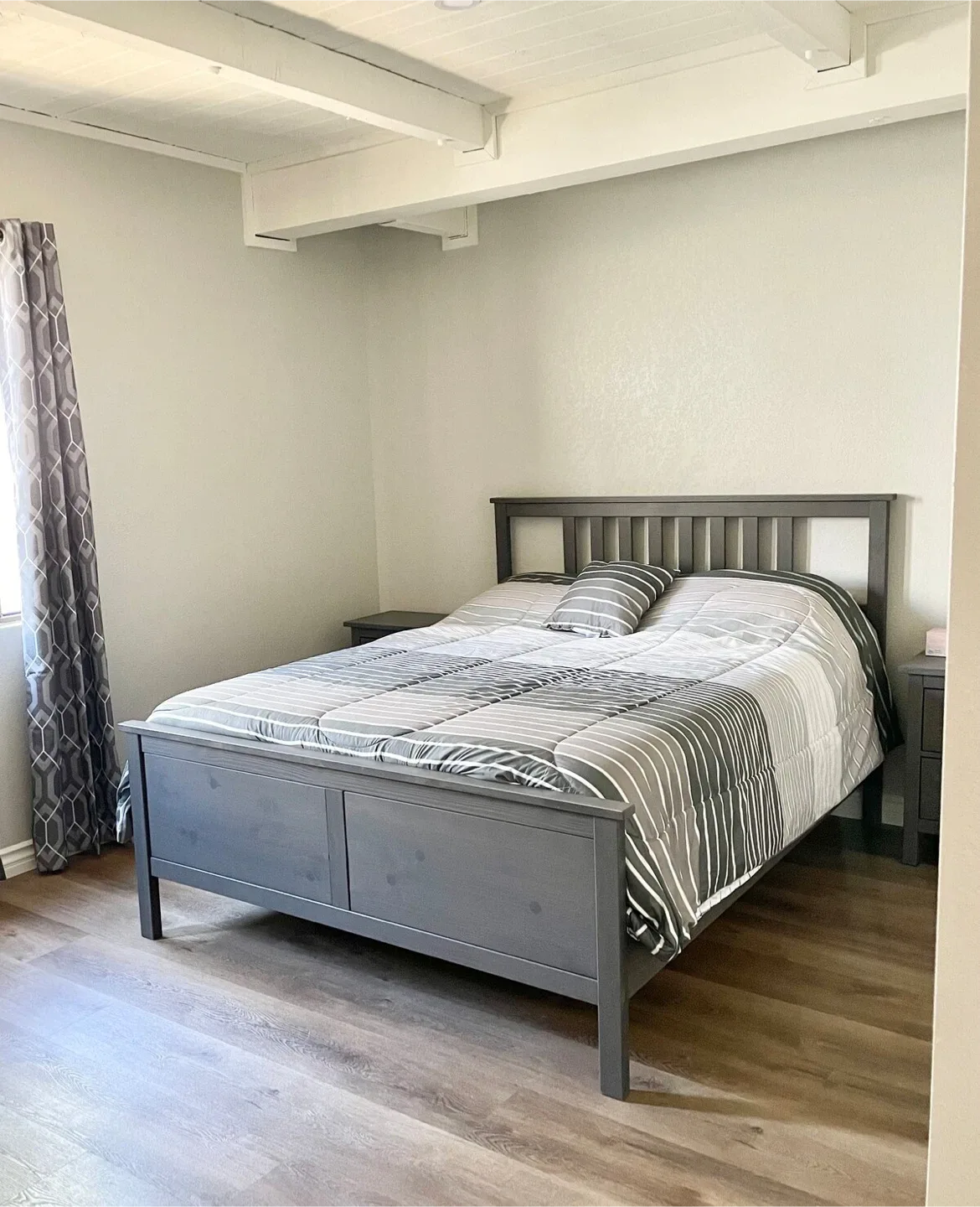 IKEA Hemnes Grey Stained Bed Frame image indicator(2)