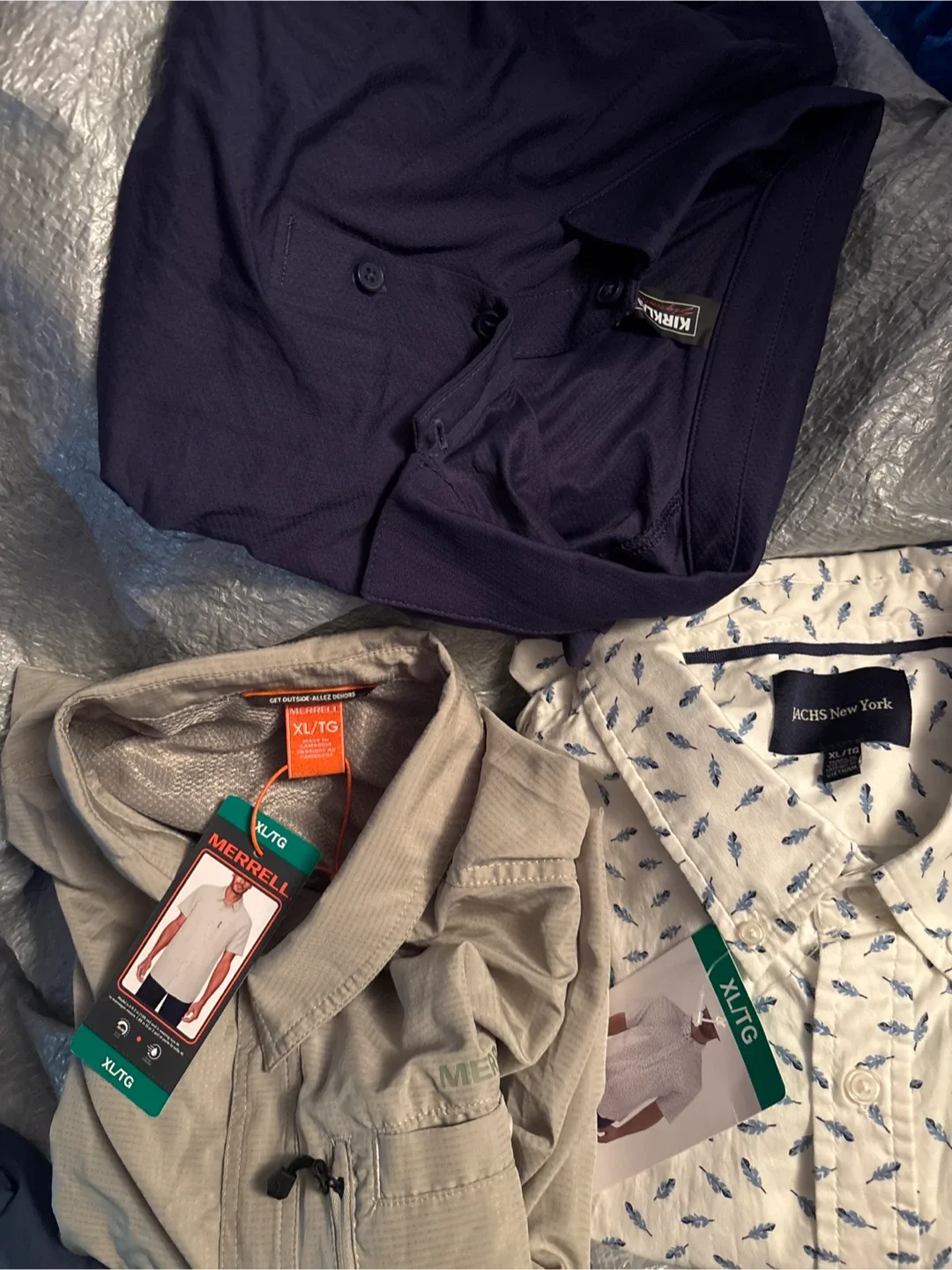 Men's XL Shirts: Jachs, Merrell, Kirkland