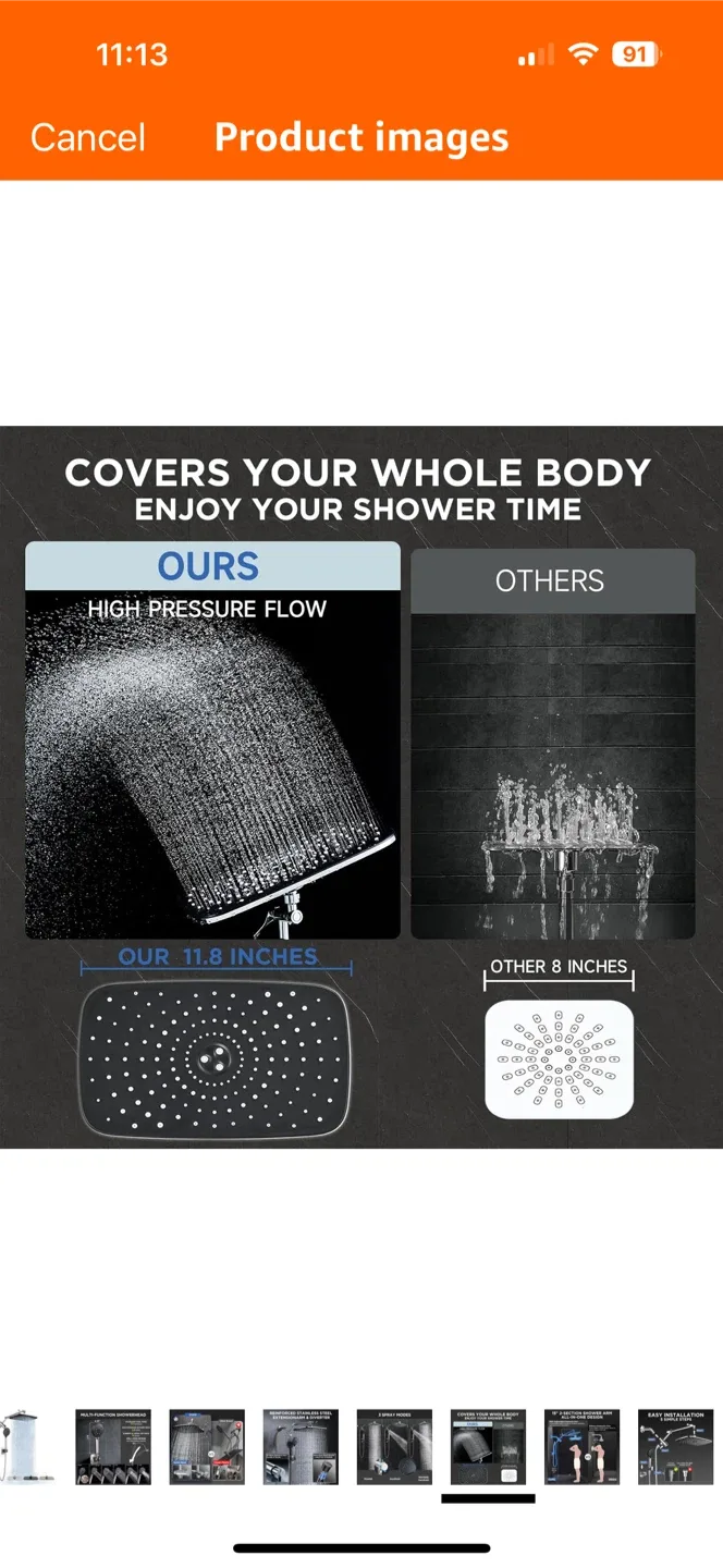 Multi-Function Showerhead with 6 Spray Settings image indicator(4)